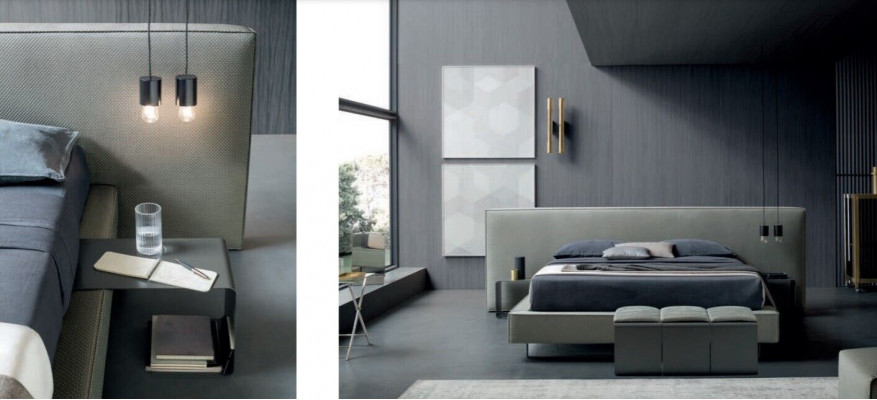 Luxe gestoffeerd fluweel designer bed slaapkamer bedden textielleder hotel nieuw.