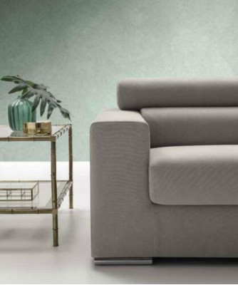 Bankstel 3-zits bank Moderne Luxe Beklede Zitbank textiel Grijs Stof alfitalia