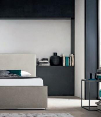 Italiaanse meubelontwerp bed slaapkamer bedden leer hotel luxe bekleding nieuw