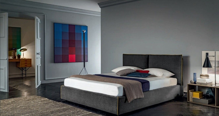 Luxe gestoffeerd zitstofdesignbedslaapkamerbedden 180x200 cm textielhotel