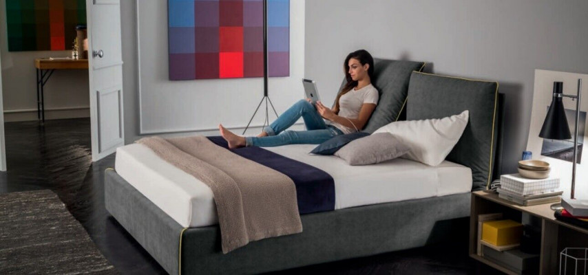 Luxe gestoffeerd zitstofdesignbedslaapkamerbedden 180x200 cm textielhotel