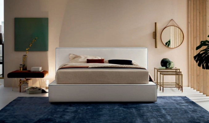 Italiaans ontwerper bed slaapkamer bed textiel hotel luxe gestoffeerde meubelen