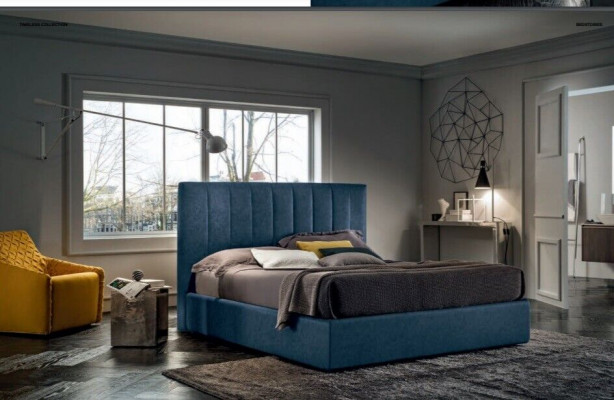 Ontwerper bed slaapkamer bedden textiel luxe hotel stof gestoffeerde zetels Italië