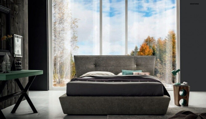 Ontwerper bed bedden slaapkamer leer textiel hotel luxe fluweel gestoffeerd