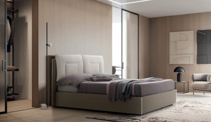 Ontwerperbed Slaapkamer Bedden Textiel Hotel Luxe Stof Bekleding Zit Italië