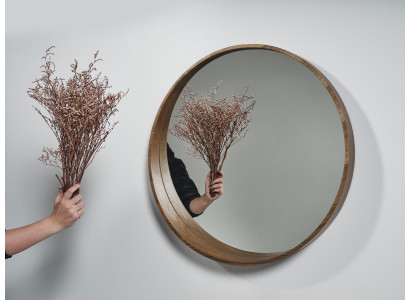 Spiegel Klassieke houten wandspiegel Spiegel Ontwerp Bruin Woonkamer Nieuw