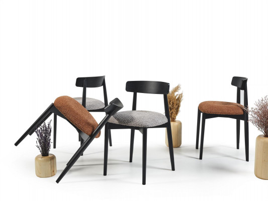 Moderne houten stoel luxe gestoffeerde designstoelen Nieuwe meubels stofferen Nieuw