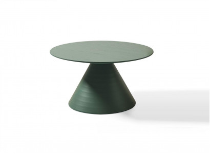 Elegante ronde grijze salontafel in moderne stijl voor de woonkamer