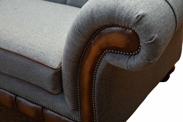 Luxe bankstel 4-zits woonkamer Chesterfield bank ontwerp grijs bankstellen nieuw