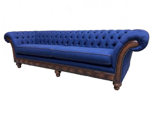 Moderne Chesterfield bank 4-zits luxe bankstoffen woonkamercouch nieuw
