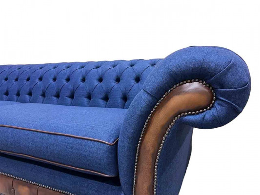 Moderne Chesterfield bank 4-zits luxe bankstoffen woonkamercouch nieuw