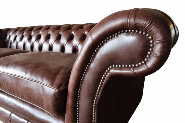 Bankstel 3-zits Bank Gewatteerde Banken Bankstellen Woonkamer Chesterfield Leer