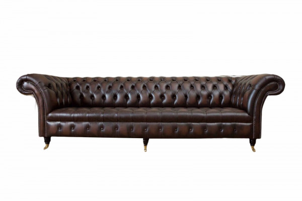 Chesterfield 4-zits leren woonkamer designbanken sofa meubelen nieuw