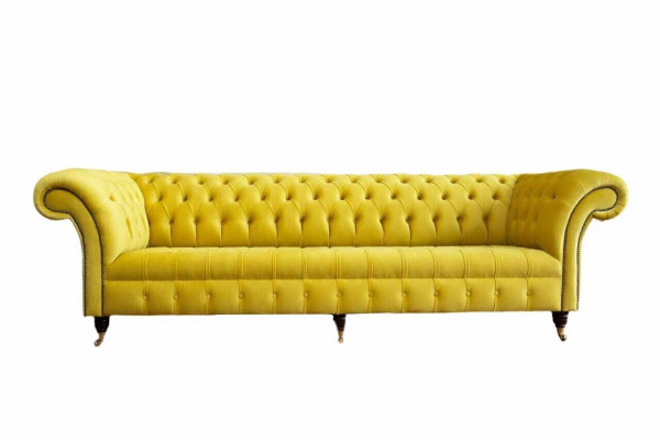 Sofa Viersitzer Chesterfield Design Sofas Möbel Wohnzimmer Couch Polster Sofa met vier zitplaatsen in Chesterfield-ontwerp Meubels Woonkamer Bank Bekleding