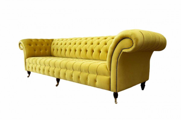 Sofa Viersitzer Chesterfield Design Sofas Möbel Wohnzimmer Couch Polster Sofa met vier zitplaatsen in Chesterfield-ontwerp Meubels Woonkamer Bank Bekleding