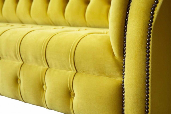 Sofa Viersitzer Chesterfield Design Sofas Möbel Wohnzimmer Couch Polster Sofa met vier zitplaatsen in Chesterfield-ontwerp Meubels Woonkamer Bank Bekleding