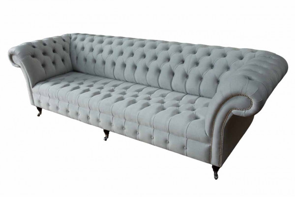 Chesterfield bank 4-zits ontwerpersbank stoffen bekledingstextiel