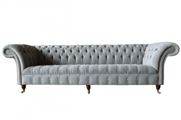 Chesterfield Design Bank 4-Zits Bank Bekleding Luxe Textiel Bankstellen