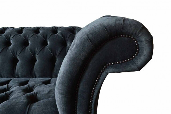 Vierzitsbank 4-zitsbanken Modern Grijs Design Stof Chesterfield
