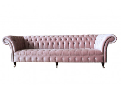 Chesterfield Roze Bank Bank Bekleding 4-Zits Bank Zitbanken Sofas
