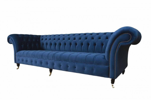 Chesterfield Grote Bankstel Bank Textiel Fluweel Gestoffeerde Banken 4-Zits Banken