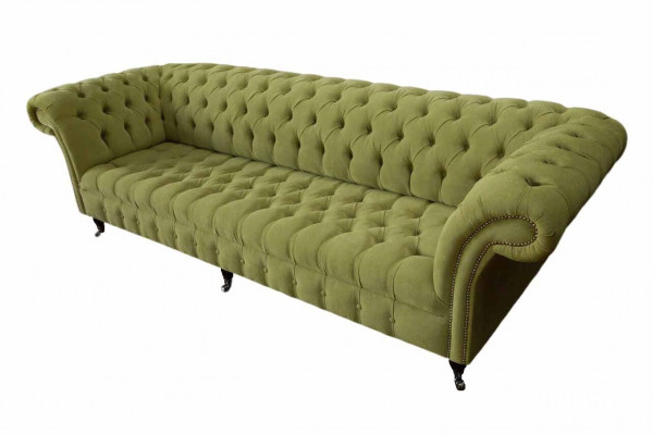 Chesterfield Grijze Bank Sofa Bekleding 4-zits Banken Zitbanken Nieuw