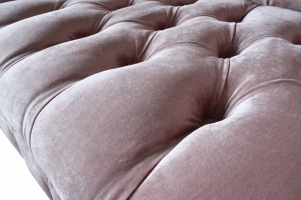 Chesterfield 3-zits bank stoffen bank roze woonkamer gestoffeerde banken nieuw