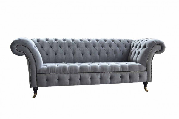 Chesterfield 3-zits bank zit textiel stoffen banken banken bank polster