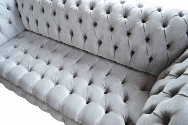 Chesterfield 3-zits bank zit textiel stoffen banken banken bank polster