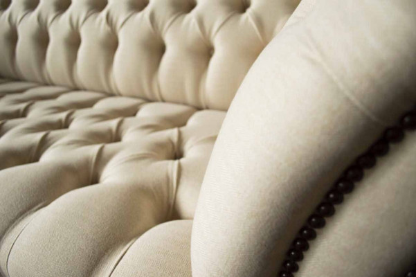 Chesterfield Sofa 3-Zits Designer Roze Banken Stof Bekleding Textiel