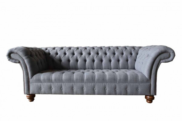 Chesterfield 3-zitsbank gestoffeerde zitbank van textiel stof banken bank nieuw