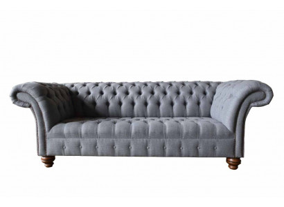 Chesterfield 3-zitsbank gestoffeerde zitbank van textiel stof banken bank nieuw
