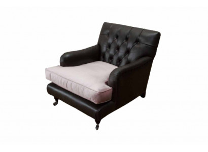Fauteuil Ontwerp Bank Ontspannen Lounge Bruin Bekleding Luxe Chesterfield Nieuw