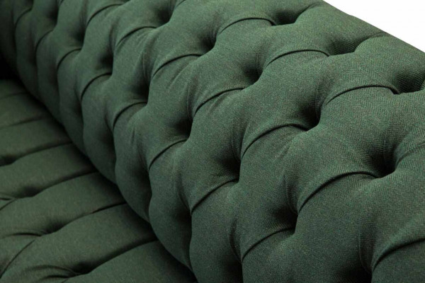 Driedelige bank, stof, groen, bekleding, meubels, Chesterfield, sofa's, banken
