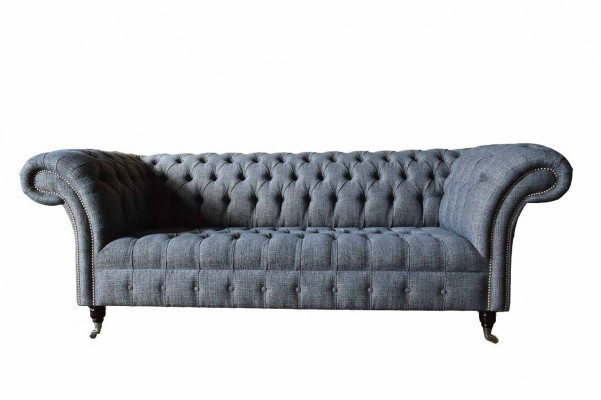 Driepersoons bankstel Gestoffeerd Design Bank Chesterfield Grijs Bankstellen Kamer Meubels