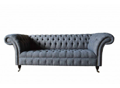 Driepersoons bankstel Gestoffeerd Design Bank Chesterfield Grijs Bankstellen Kamer Meubels