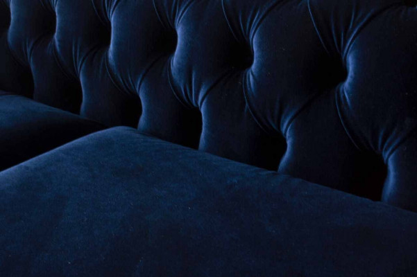 Blauwe Chesterfield Engelse klassieke stijl bank bank 3 zits kussen 230cm