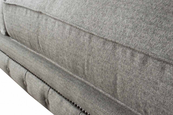 Engelse Chesterfield Bank Bank Kantoor Meubilair Driepersoons Fluweel 230cm Bruin