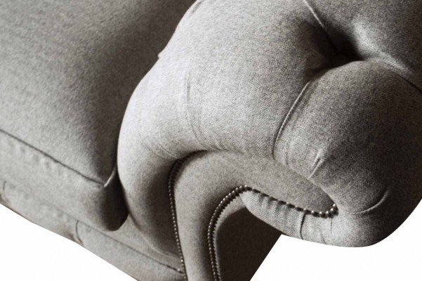 Engelse Chesterfield Bank Bank Kantoor Meubilair Driepersoons Fluweel 230cm Bruin