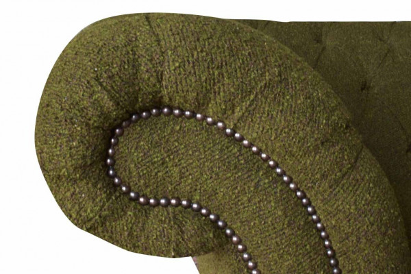 Engelse Chesterfield bank Bank kantoor meubels driezits fluweel 230 cm groen