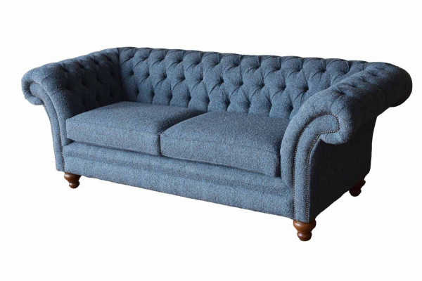 Engels Chesterfield Bank Bank Kantoor Meubels Driezitter Fluweel 230cm Banken