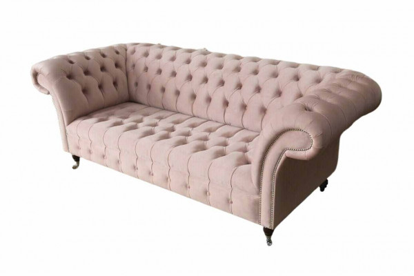 Chesterfield 3-zits Roze Design Banken Bekleding Bankstellen Stof Textiel
