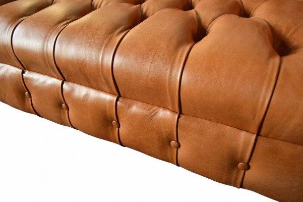 Bankstel 3 zits moderne Chesterfield banken banken gestoffeerd bruin nieuw