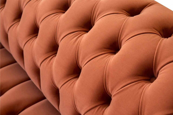 Luxe Chesterfield 3-zits bank gestoffeerde textielbank stoffen bank nieuw