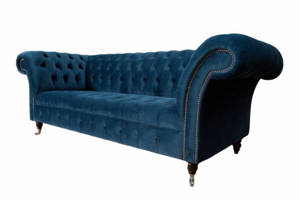 Chesterfield bank 3 zits gestoffeerde banken luxe stof design