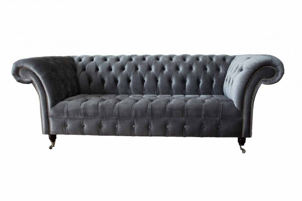 Chesterfield 3-zits designbank gestoffeerde banken banken textiel Driezitter