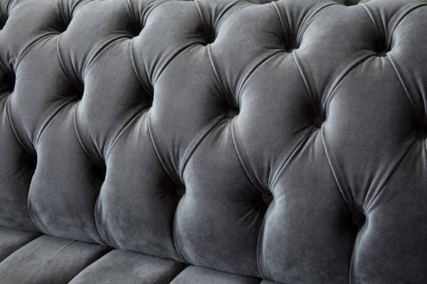 Chesterfield 3-zits designbank gestoffeerde banken banken textiel Driezitter