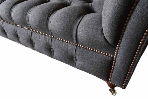 Chesterfield driezitsbank 3-zitsbank gestoffeerde bank ontwerp textiel