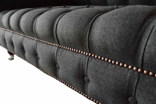 Chesterfield driezitsbank 3-zitsbank gestoffeerde bank ontwerp textiel