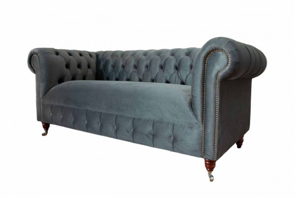 Chesterfield stoffen bank 3-zits driezitter luxe meubelontwerp lounge